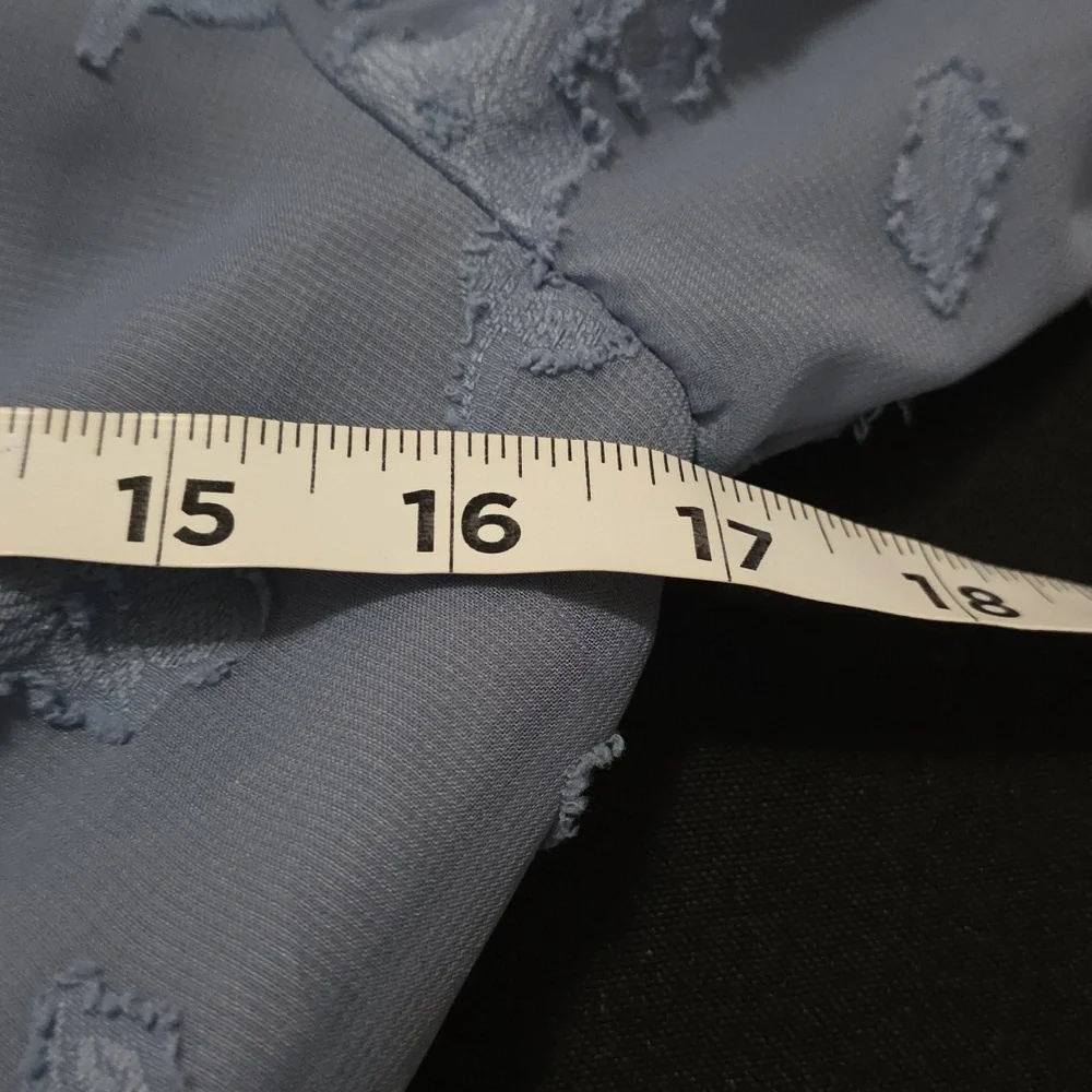 Simplee Women's Maxi Dress Blue Floral Smocked Elastic Waist Lined BoHo Sz S EUC - Picture 10 of 12